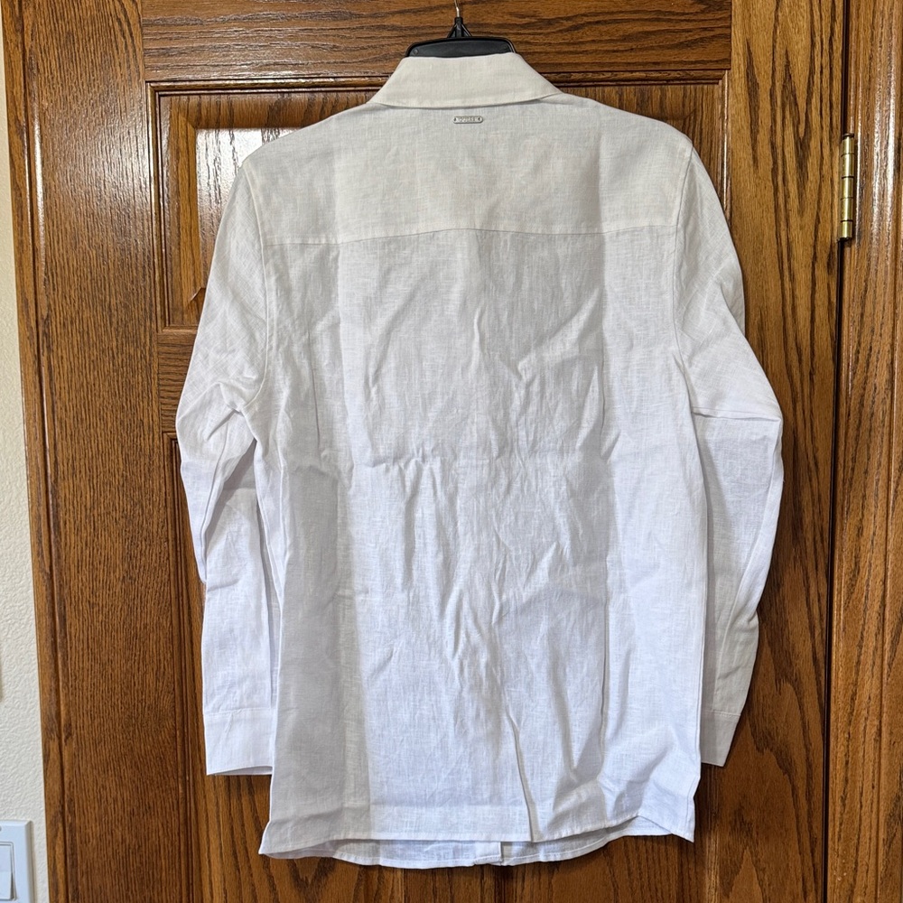 Guess Eco Gen Linen White Button-Up - Picture 6 of 7